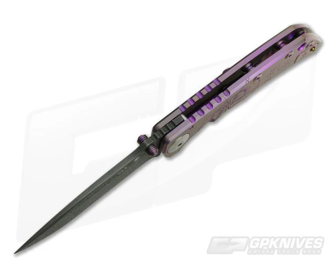 Spartan Harsey Folder Special Edition Purple Compass Nichols Damascus 3 Spartan Harsey Folder Special Edition Purple Compass Nichols Damascus - Image 3