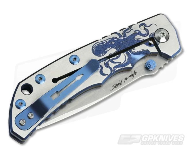 Spartan Harsey Folder Special Edition Blue Kraken Stonewashed S35VN 01 2 Spartan Harsey Folder Special Edition Blue Kraken Stonewashed S35VN 01 - Image 2