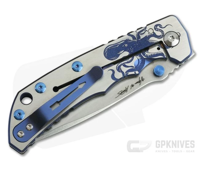 Spartan Harsey Folder Special Edition Blue Kraken Stonewashed S35VN 2 Spartan Harsey Folder Special Edition Blue Kraken Stonewashed S35VN - Image 2