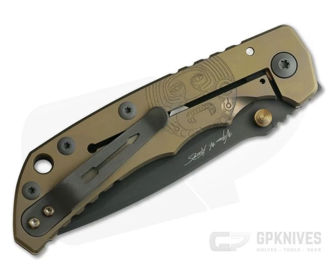 Spartan Harsey Folder Special Edition Bronze Mayan Black Stones PVD S35VN 2 Spartan Harsey Folder Special Edition Bronze Mayan Black Stones PVD S35VN - Image 2