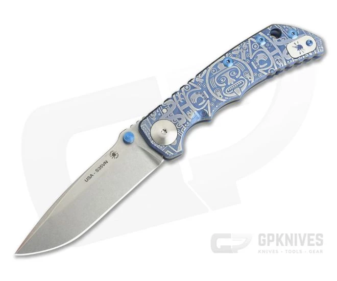 Spartan Harsey Folder Special Edition Blue Mayan Stonewashed S35VN 1 Spartan Harsey Folder Special Edition Blue Mayan Stonewashed S35VN