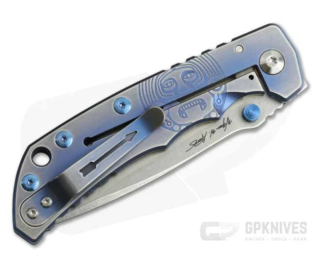 Spartan Harsey Folder Special Edition Blue Mayan Stonewashed S35VN 2 Spartan Harsey Folder Special Edition Blue Mayan Stonewashed S35VN - Image 2