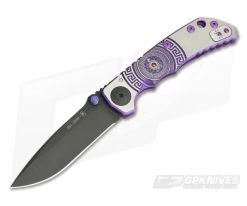 Spartan Harsey Folder Special Edition Purple Spartan Shield Black PVD S35VN