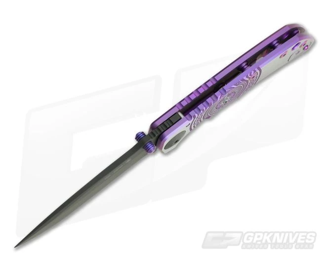 Spartan Harsey Folder Special Edition Purple Spartan Shield Black PVD S35VN 3 Spartan Harsey Folder Special Edition Purple Spartan Shield Black PVD S35VN - Image 3