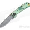 Spartan Harsey Folder Special Edition Logo Green Anodized Damascus