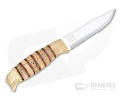 Helle Knives JS 2022 Limited Edition Stacked Red Leather Curly Birch Fixed Blade Knife -Limited Edition Knives Sales 2022 676 js 3