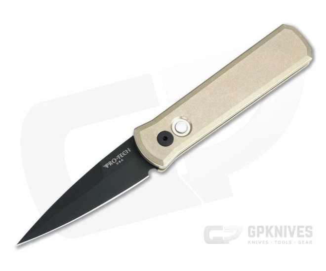 Protech Godson Black DLC 154CM Stonewashed Bronze Aluminum Automatic Knife 7112 1 Protech Godson Black DLC 154CM Stonewashed Bronze Aluminum Automatic Knife 7112