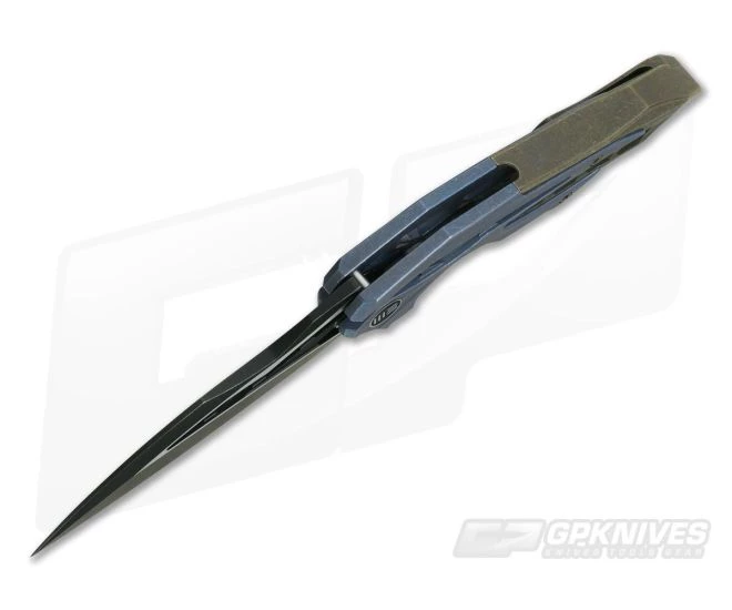 WE Knives Arrakis Isham 906B Flipper Blue Bronze Titanium Black Stonewash M390 3 WE Knives Arrakis Isham 906B Flipper Blue Bronze Titanium Black Stonewash M390 - Image 3