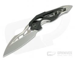 WE Knives Arrakis Isham Flipper Carbon Fiber Gray Titanium Stonewashed M390 906CF-C