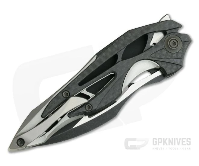 WE Knives Arrakis Isham Flipper Carbon Fiber Gray Titanium Black M390 906CF-D 2 WE Knives Arrakis Isham Flipper Carbon Fiber Gray Titanium Black M390 906CF-D - Image 2