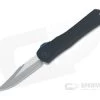 Heretic Knives Manticore-S Bowie Blade Show Special Two-Tone Battleworn Elmax Black OTF Automatic