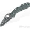 Spyderco Delica4 Limited Foliage Green FRN and Damascus C11PFGD4