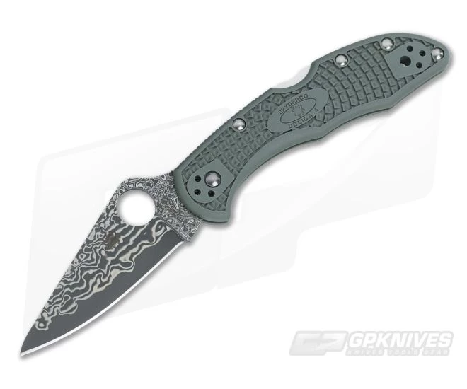 Spyderco Delica4 Limited Foliage Green FRN and Damascus C11PFGD4 1 Spyderco Delica4 Limited Foliage Green FRN and Damascus C11PFGD4
