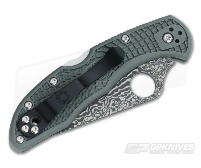 Spyderco Delica4 Limited Foliage Green FRN and Damascus C11PFGD4 2 Spyderco Delica4 Limited Foliage Green FRN and Damascus C11PFGD4 - Image 2