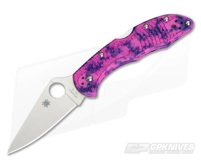 Spyderco Delica 4 Zome Pink Purple FRN Flat Ground VG10 Limited C11ZFPPN 1 Spyderco Delica 4 Zome Pink Purple FRN Flat Ground VG10 Limited C11ZFPPN