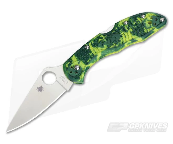 Spyderco Delica 4 Zome Yellow Green FRN Flat Ground S30V Limited C11ZFPYL 1 Spyderco Delica 4 Zome Yellow Green FRN Flat Ground S30V Limited C11ZFPYL
