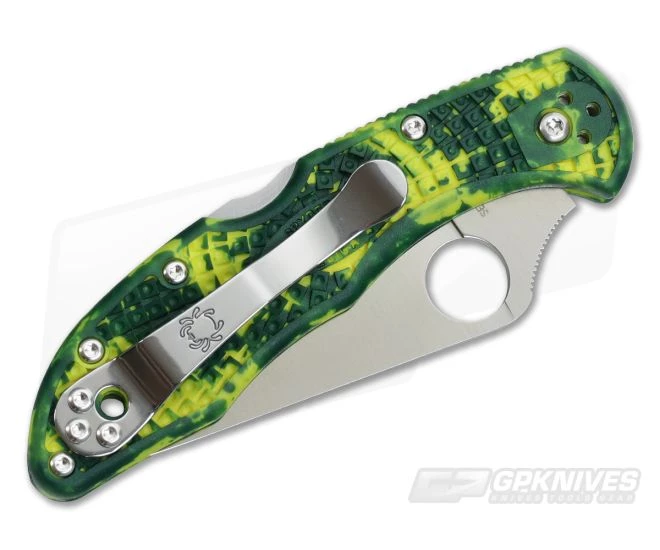 Spyderco Delica 4 Zome Yellow Green FRN Flat Ground S30V Limited C11ZFPYL 2 Spyderco Delica 4 Zome Yellow Green FRN Flat Ground S30V Limited C11ZFPYL - Image 2