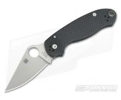 Spyderco Para 3 Peel Ply Carbon Fiber 52100 Limited Run C223CF52100P