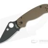 Spyderco Para 3 Brown G10 Black DLC S35VN Limited Run C223GPBNBK