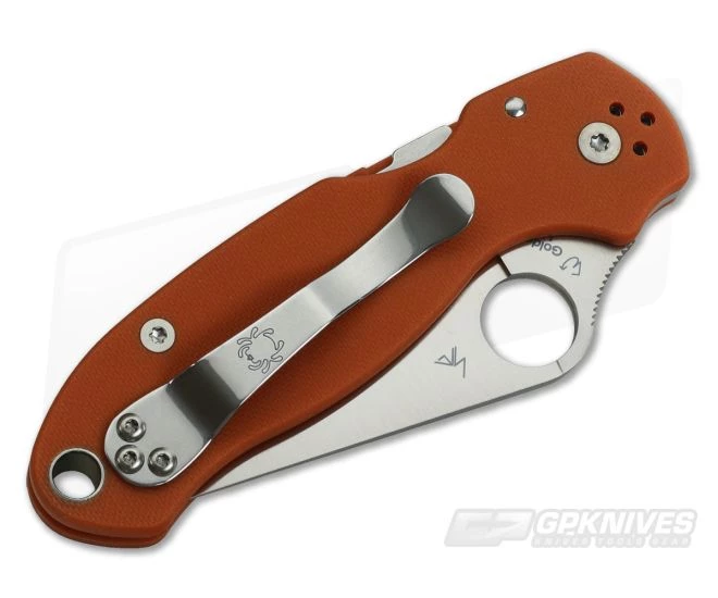 Spyderco Para 3 Sprint Run Plain Edge CPM Rex 45 Orange G10 Compression Lock Folder C223GPBORE 3 Spyderco Para 3 Sprint Run Plain Edge CPM Rex 45 Orange G10 Compression Lock Folder C223GPBORE - Image 3