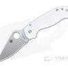 Spyderco Para 3 Lightweight GPK Exclusive Satin REX 45 White FRN Compression Lock Folder C223PWH