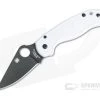 Spyderco Para 3 Lightweight GPK Exclusive Black DLC REX 45 White FRN Folding Knife C223PWHBK