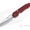 Spyderco Smock Top Flipper Red Grooved G10 Putman Custom Scales
