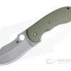 Spyderco Bombshell Burch Flash Batch Stonewashed 20CV OD Green G10 Titanium Liner Lock Folder C250GTIP