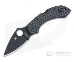 Spyderco Dragonfly Exclusive Smooth Carbon Fiber Black CruWear Back Lock C28CFPBK