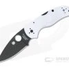 Spyderco Native 5 White FRN Lightweight GPK Exclusive Black DLC REX 45 Folder C41PWHBK5