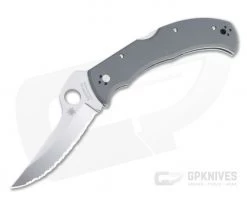 Spyderco Massad Ayoob Sprint Serrated Cruwear Gray G10 Folder C60GSGY