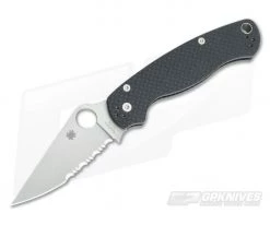 Spyderco ParaMilitary 2 Limited Serrated 52100 Carbon Fiber C81CF52100PS2
