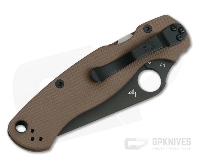 Spyderco ParaMilitary 2 Earth Brown G10 Black DLC S35VN Limited C81GPBNBK2 2 Spyderco ParaMilitary 2 Earth Brown G10 Black DLC S35VN Limited C81GPBNBK2 - Image 2