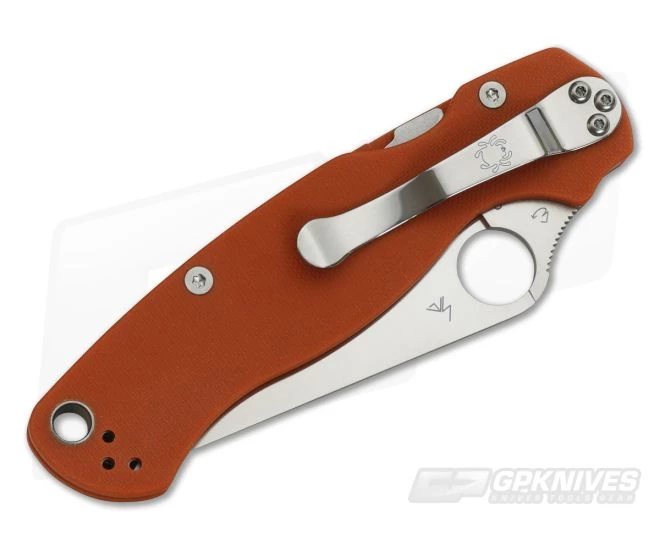 Spyderco ParaMilitary 2 Sprint Burnt Orange CPM Rex 45 C81GPBORE2 2 Spyderco ParaMilitary 2 Sprint Burnt Orange CPM Rex 45 C81GPBORE2 - Image 2