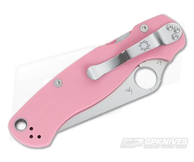 Spyderco ParaMilitary 2 Pink G10 Plain Edge S30V C81GPNP2 2 Spyderco ParaMilitary 2 Pink G10 Plain Edge S30V C81GPNP2 - Image 2
