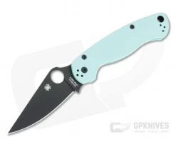 Limited Edition Knives Sales 2022 6 Spyderco ParaMilitary 2 Limited Black DLC S90V Teal G10 Folding Knife C81GPTLBK2