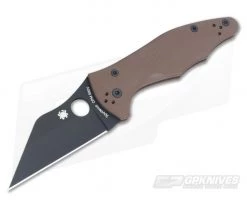 Spyderco Yojimbo 2 Brown G10 Black DLC S90V Limited C85GPBNBK2