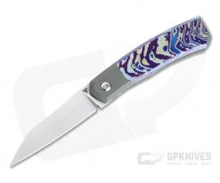 Suprlativ Knives Canibl Mokuti #13 Front Flipper Blade Show 2022 Satin M390 Folder