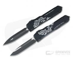 Microtech Ultratech Dead Man's Hand Set Drop Point and Double Edge CTS-204P OTF Automatics