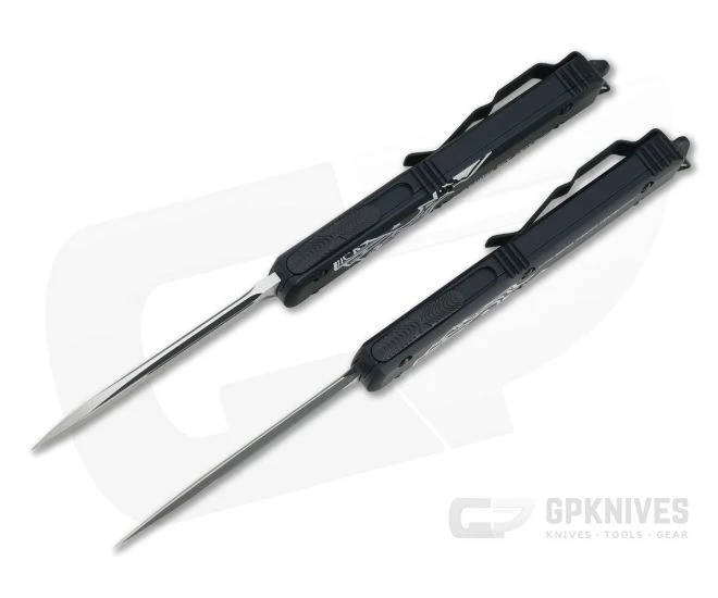 Microtech Ultratech Dead Man's Hand Set Elmax Drop Point and Double Edge CTS-204P OTF Automatics 3 Microtech Ultratech Dead Man's Hand Set Elmax Drop Point and Double Edge CTS-204P OTF Automatics - Image 3