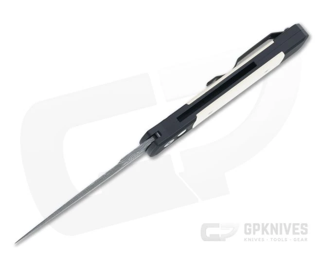 Protech Godfather Tuxedo Ivory Micarta Spirograph Stainless Damascus Black Automatic Folder TD-01 3 Protech Godfather Tuxedo Ivory Micarta Spirograph Stainless Damascus Black Automatic Folder TD-01 - Image 3