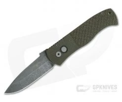 Protech Emerson GPK Exclusive CQC-7A Acid Wash Spear Point Textured Micarta Top Automatic Knife GP-CQC7-A2