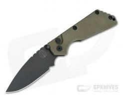 Protech GPKnives Exclusive Strider SnG Green Micarta Top Plain DLC Blade Automatic Knife GP-SNG-03