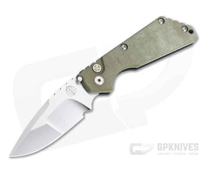 Protech GPKnives Exclusive Strider SnG Green Micarta Compound Ground Mirror Polished Automatic Knife 1 Protech GPKnives Exclusive Strider SnG Green Micarta Compound Ground Mirror Polished Automatic Knife