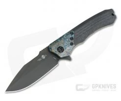 Heretic Knives Wraith S/E DLC Elmax Chemtina Brass Integral Carbon Fiber Frame Lock Flipper H001-6A-CF/CHEM-01