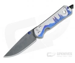 Chris Reeve Large Sebenza 21 Unique Night Sky w/Big Dipper, MOP Inlay and Nichols Raindrop Damascus L21-1058-05