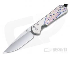 Chris Reeve Large Sebenza 31 S45VN Unique Graphic Titanium Folding Knife 010