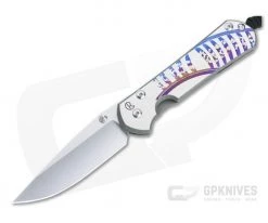 Chris Reeve Large Sebenza 31 S45VN Unique Graphic Titanium Folding Knife 015
