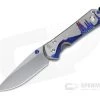 Chris Reeve Large Sebenza 31 Unique Graphic Shooting Star Night Sky w/ MOP Cabochon Drop Point