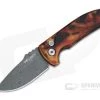 Protech Les George SBR Nichols Damascus "Del Fuego" #13 Custom Anodized Automatic LG-DFD20